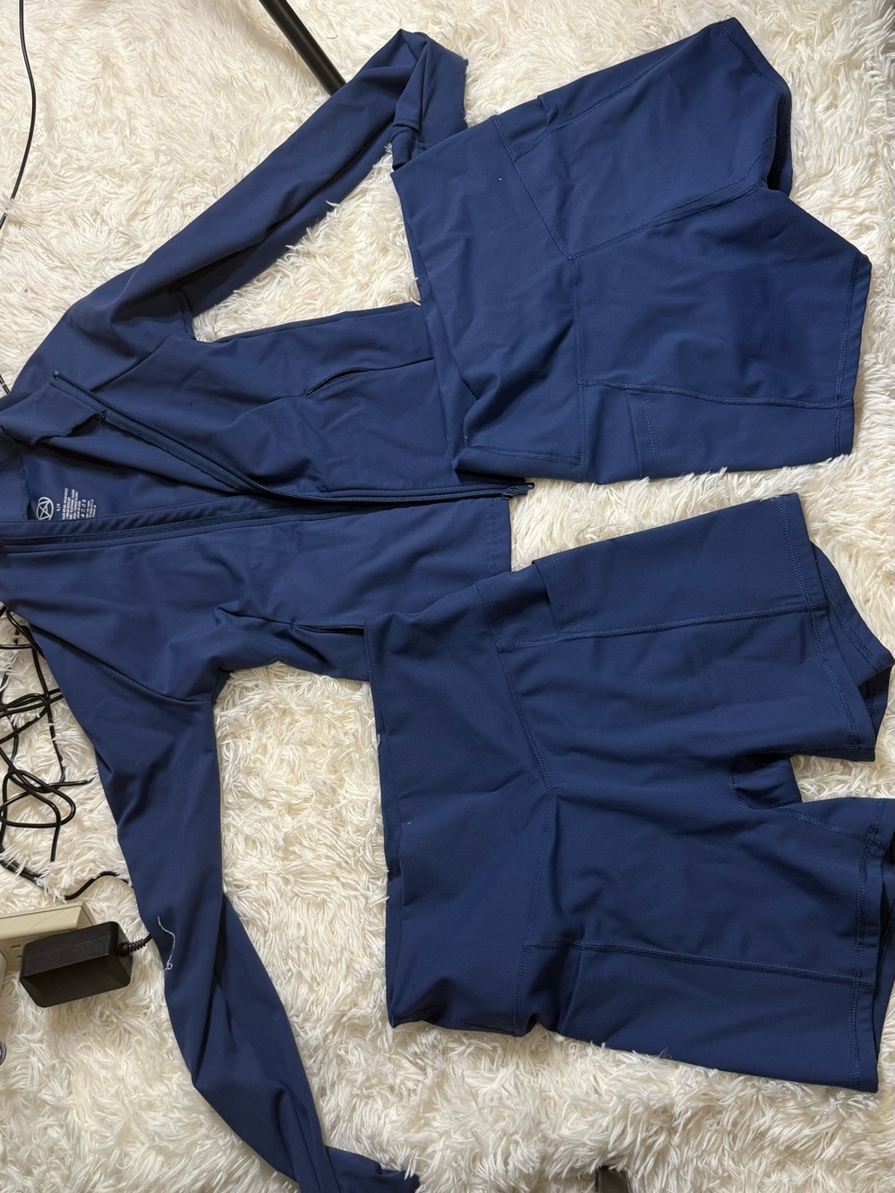 Navy Blue Medical Scrub Set - 3 Pieces